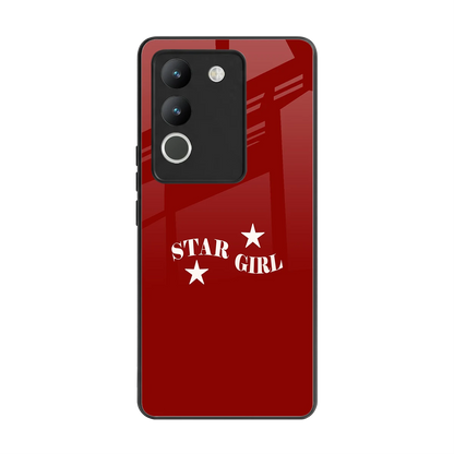 Star Girl back phone cover | glass case for vivo y200 5g