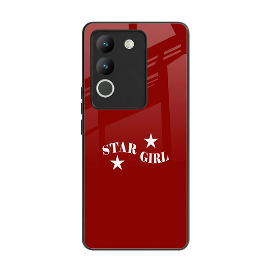 Star Girl back phone cover | glass case for vivo y200 5g