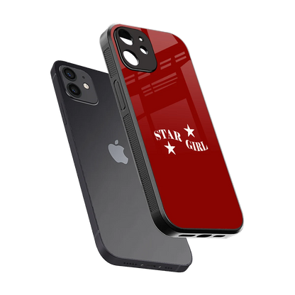 Star Girl sleek iphone 12 cover with tempered glass back and TPU edges
