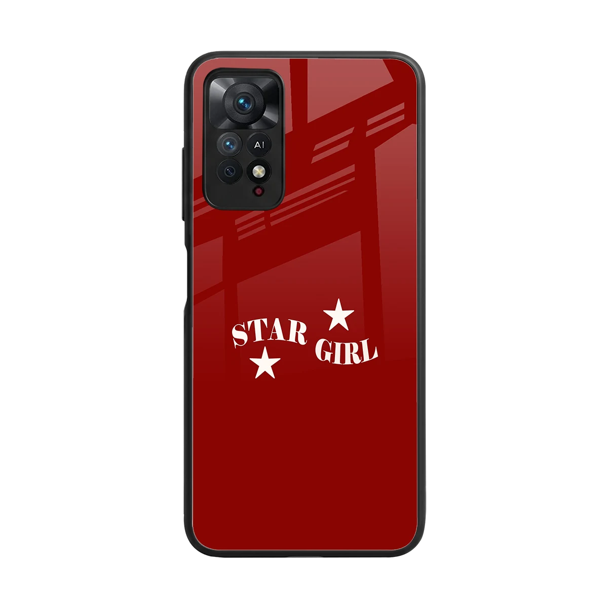 Star Girl back phone cover | glass case for redmi note 11 pro