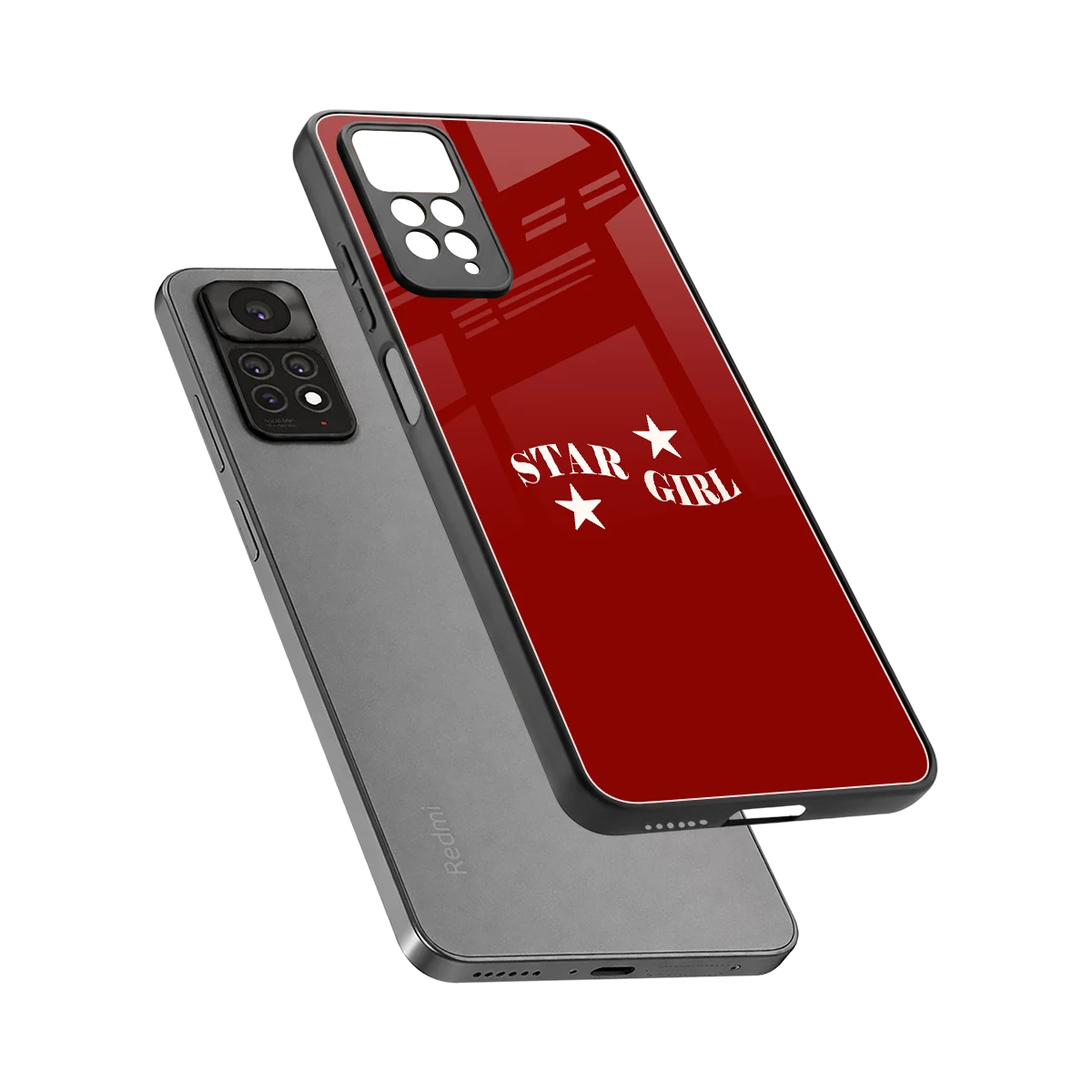 Star Girl sleek redmi note 11 pro cover with tempered glass back and TPU edges