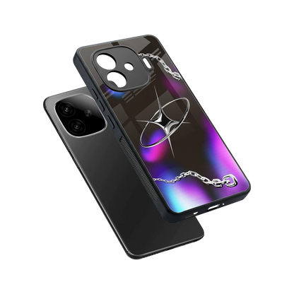 Star Luxe sleek iqoo neo 10r 5g cover with tempered glass back and TPU edges
