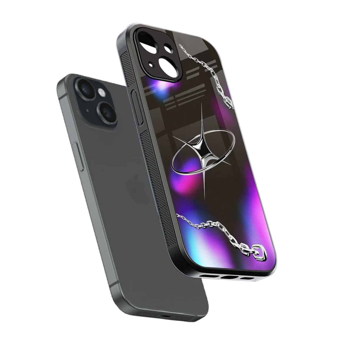 Star Luxe sleek iphone 13 cover with tempered glass back and TPU edges