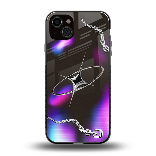 Star Luxe back phone cover | glass case for iphone 14 plus