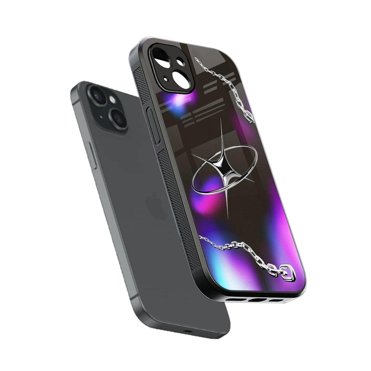 Star Luxe sleek iphone 14 plus cover with tempered glass back and TPU edges