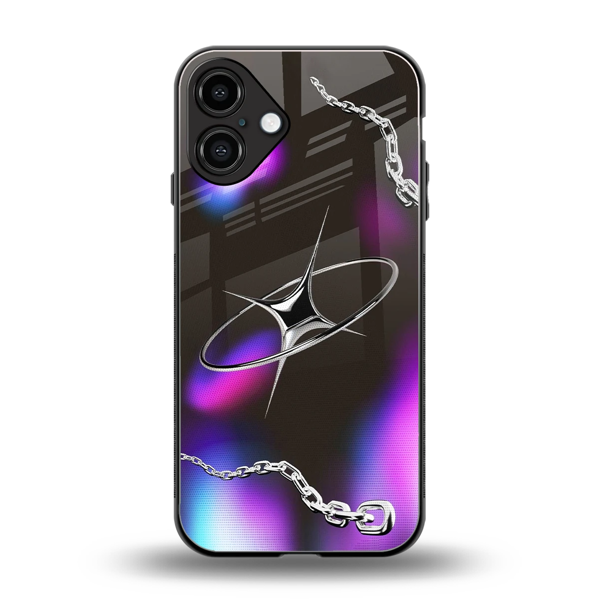 Star Luxe back phone cover | glass case for iphone 16 plus