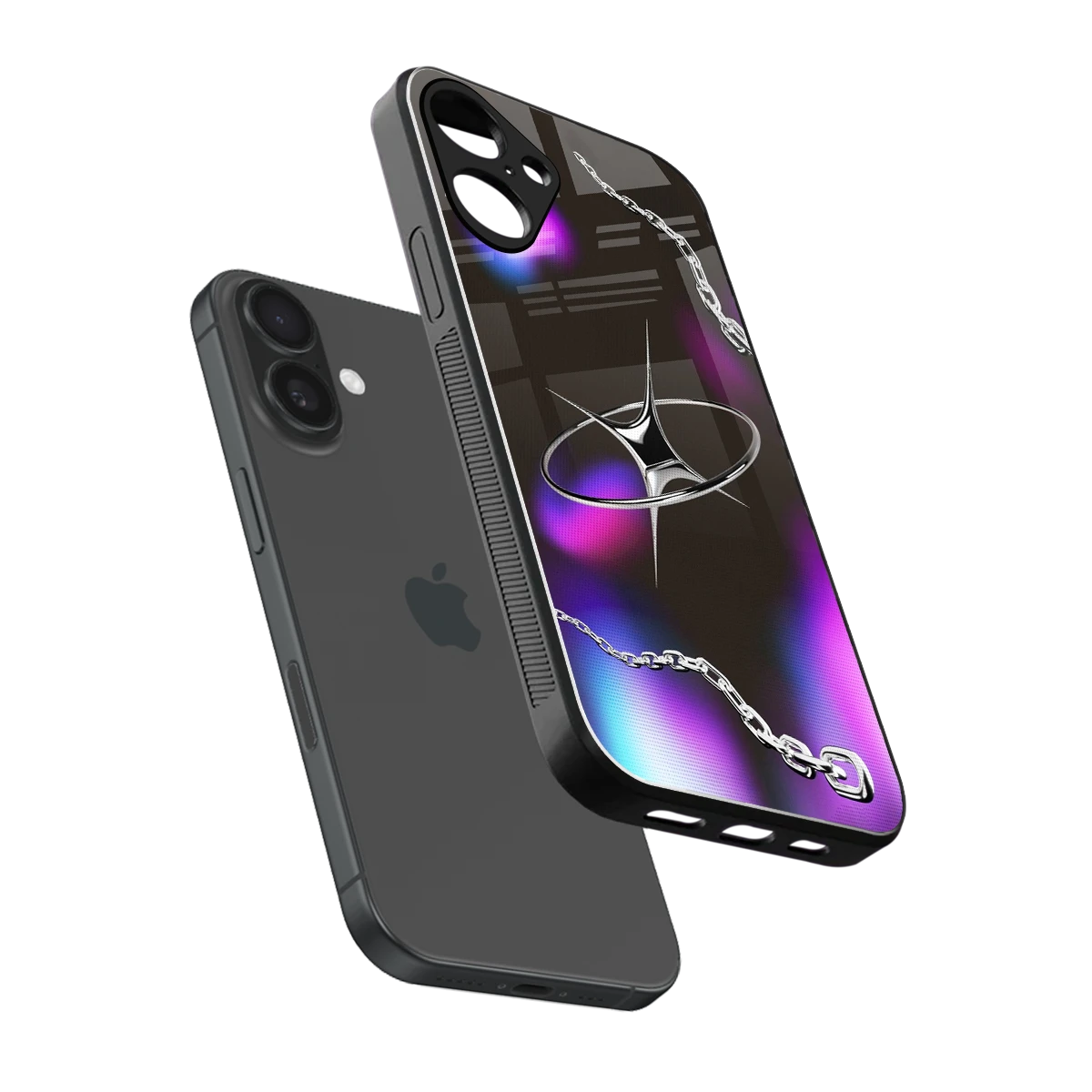 Star Luxe sleek iphone 16 plus cover with tempered glass back and TPU edges
