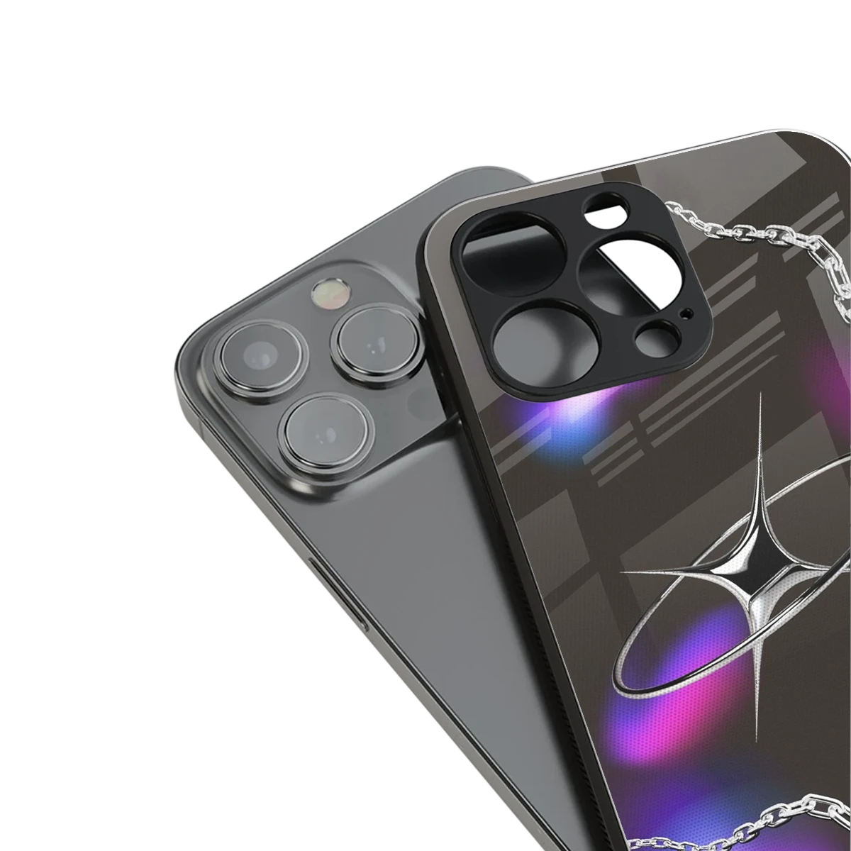 Star Luxe stylish phone case for iphone 16 pro max | glossy glass and slim fit