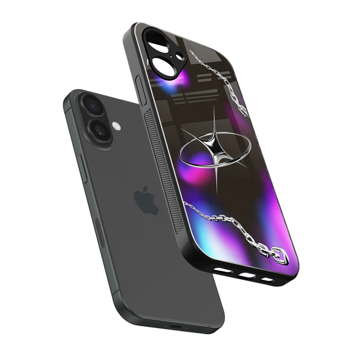 Star Luxe sleek iPhone 16 cover with tempered glass back and TPU edges