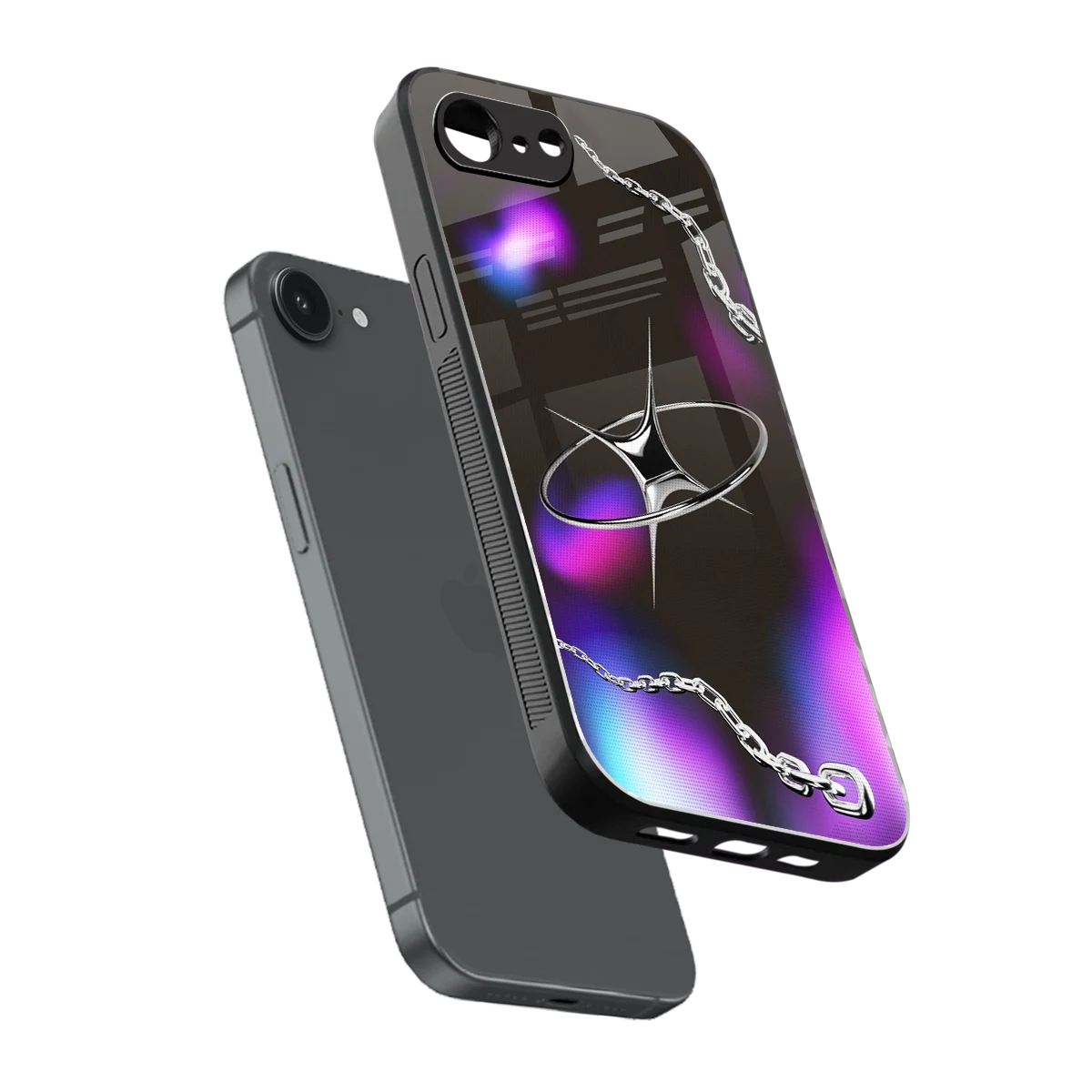 Star Luxe sleek iphone 17e cover with tempered glass back and TPU edges