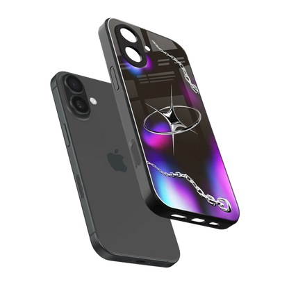 Star Luxe sleek iphone 17 cover with tempered glass back and TPU edges
