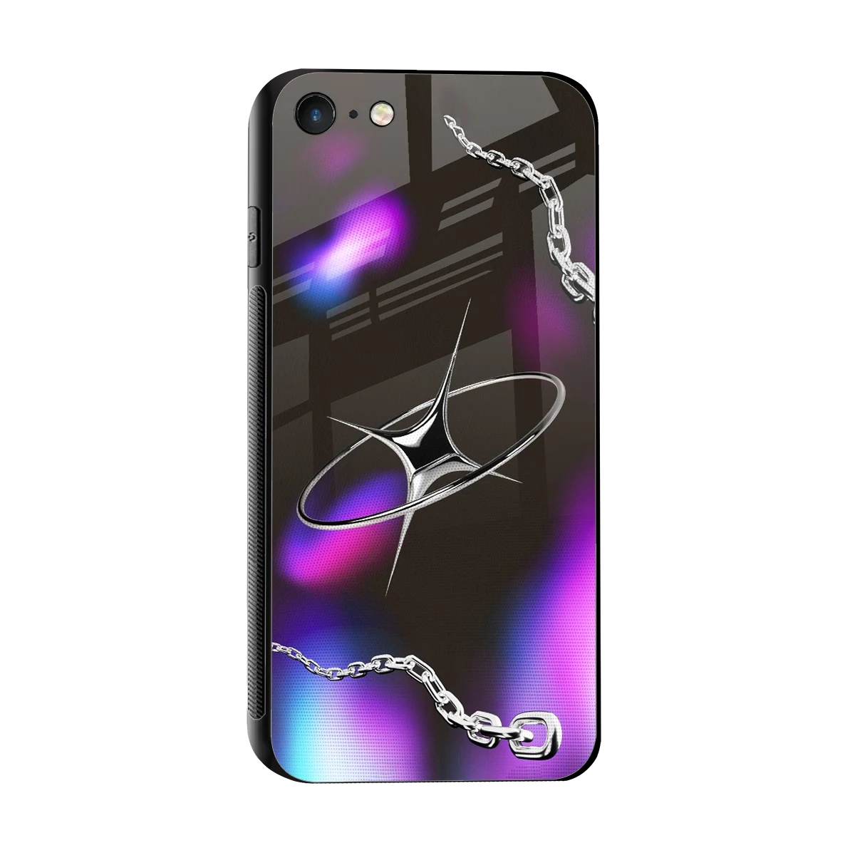 Star Luxe sleek iphone 7 cover with tempered glass back and TPU edges
