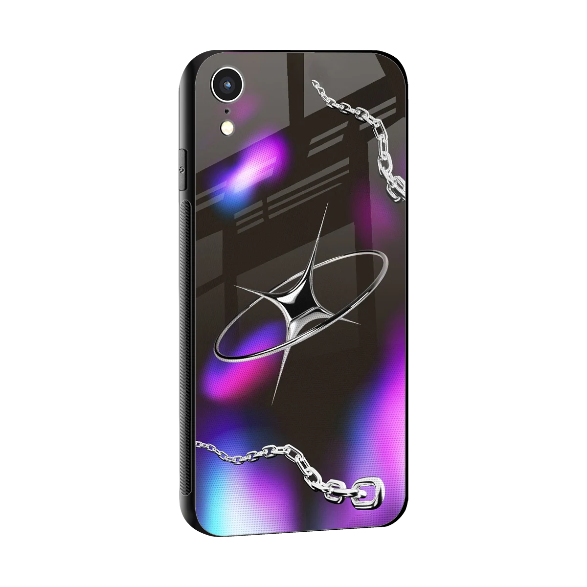 Star Luxe sleek iphone xr cover with tempered glass back and TPU edges
