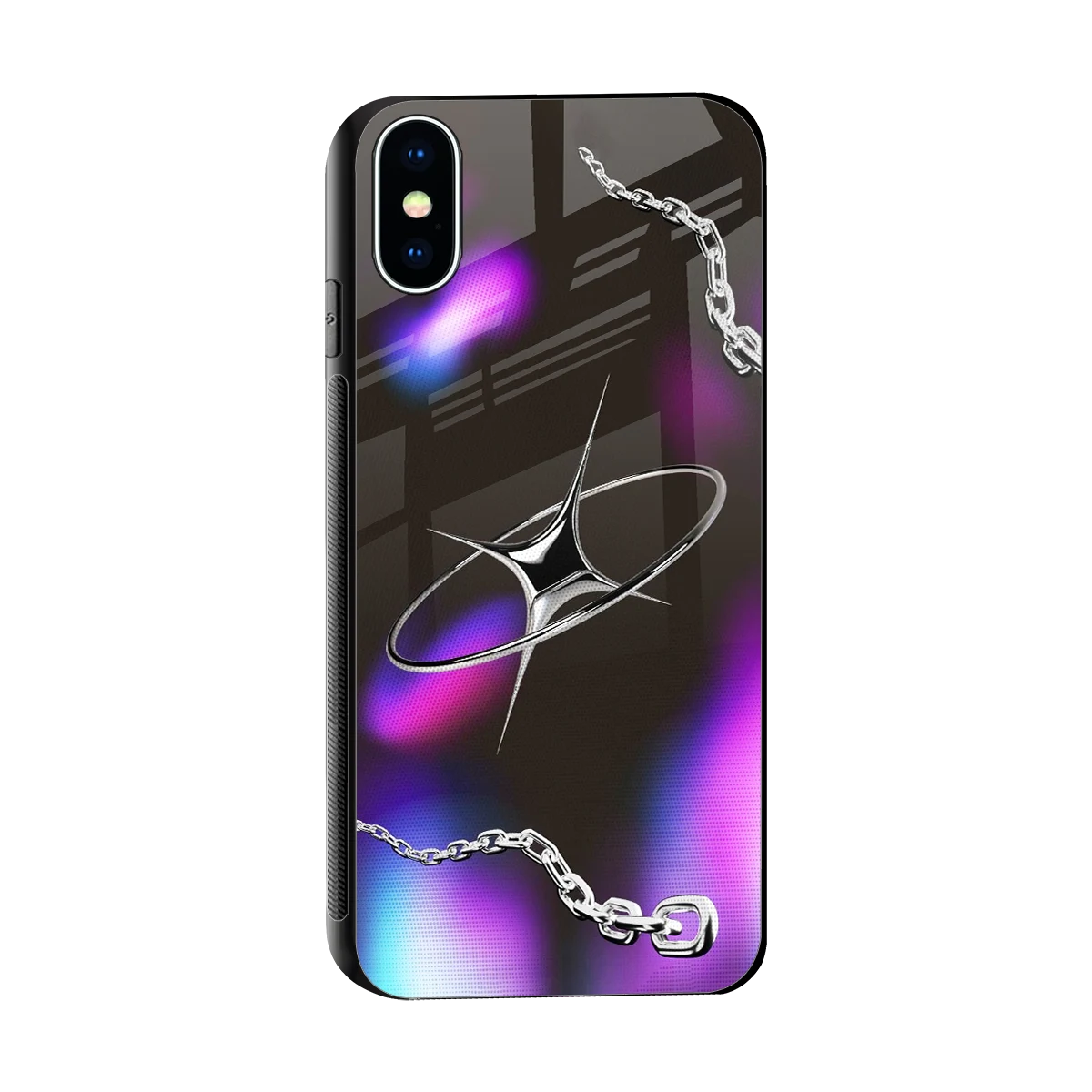 Star Luxe sleek iphone xs cover with tempered glass back and TPU edges