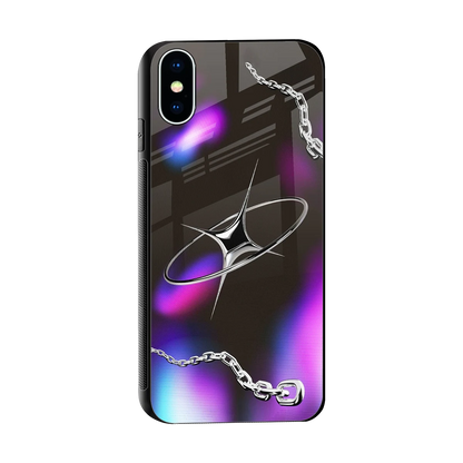 Star Luxe sleek iphone xs cover with tempered glass back and TPU edges