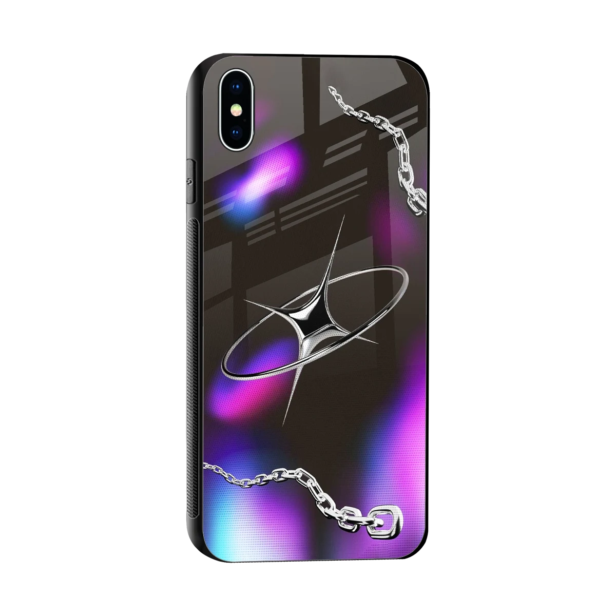 Star Luxe sleek iphone xs max cover with tempered glass back and TPU edges