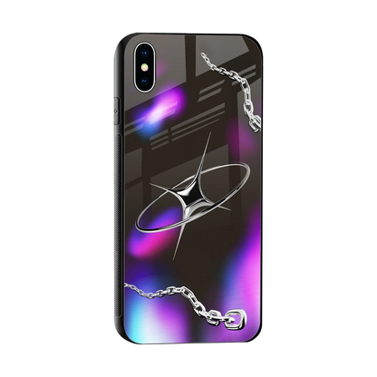 Star Luxe sleek iphone xs max cover with tempered glass back and TPU edges