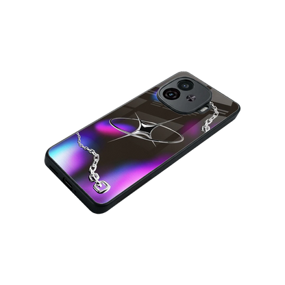 Star Luxe stylish phone case for iqoo neo 10r 5g | glossy glass and slim fit