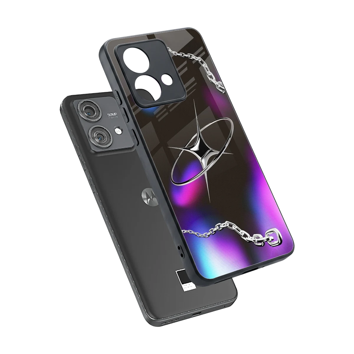 Star Luxe sleek motorola edge 40 neo 5g cover with tempered glass back and TPU edges