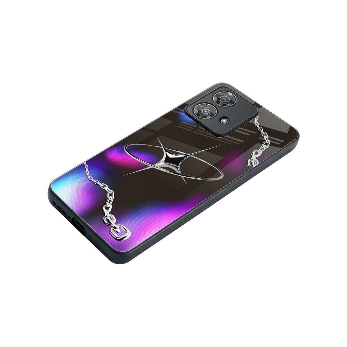 Star Luxe stylish phone case for motorola edge 40 neo 5g | glossy glass and slim fit