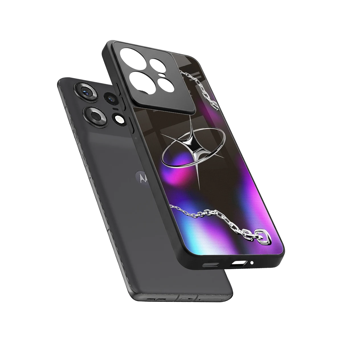Star Luxe sleek motorola edge 50 pro cover with tempered glass back and TPU edges