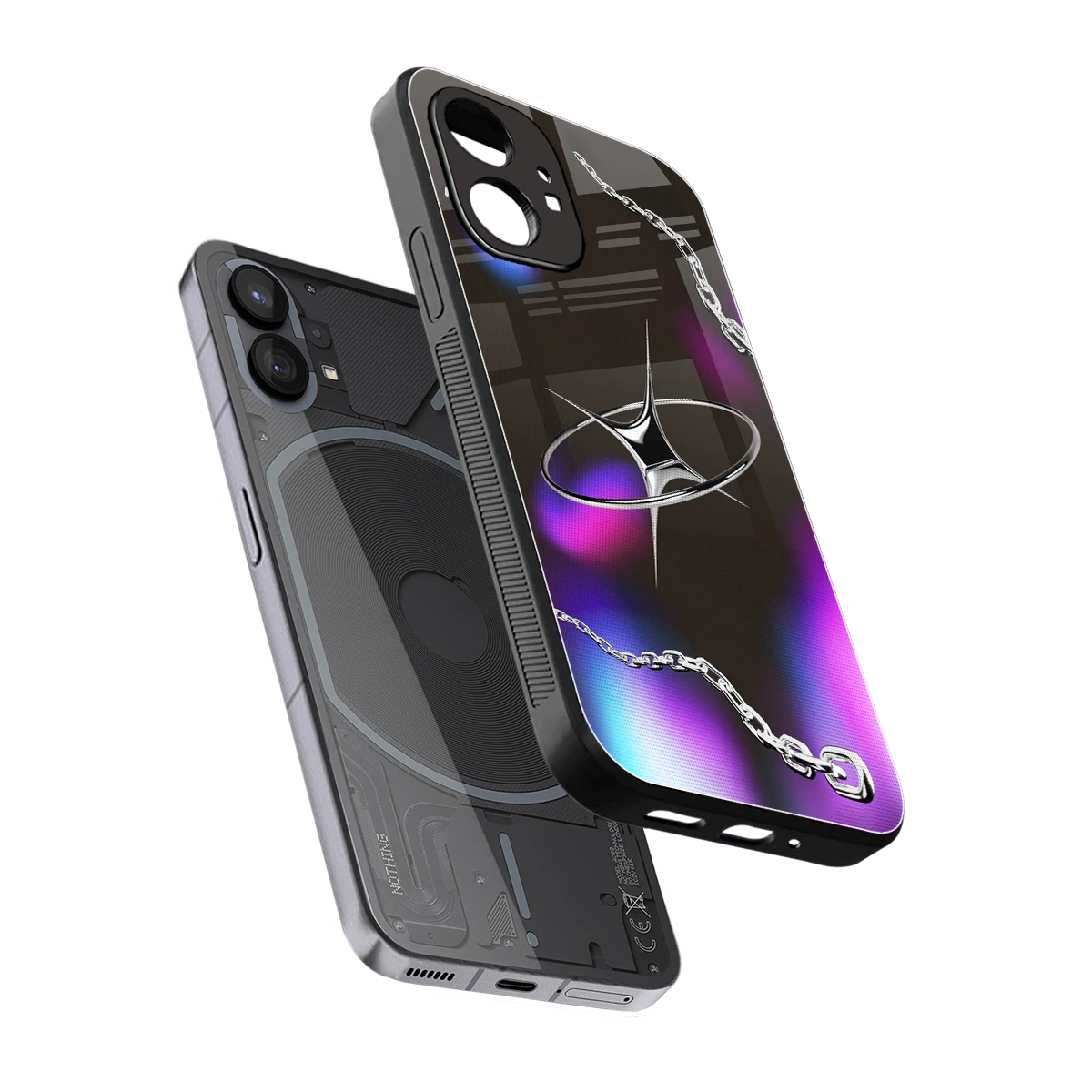 Star Luxe sleek nothing phone 1 cover with tempered glass back and TPU edges