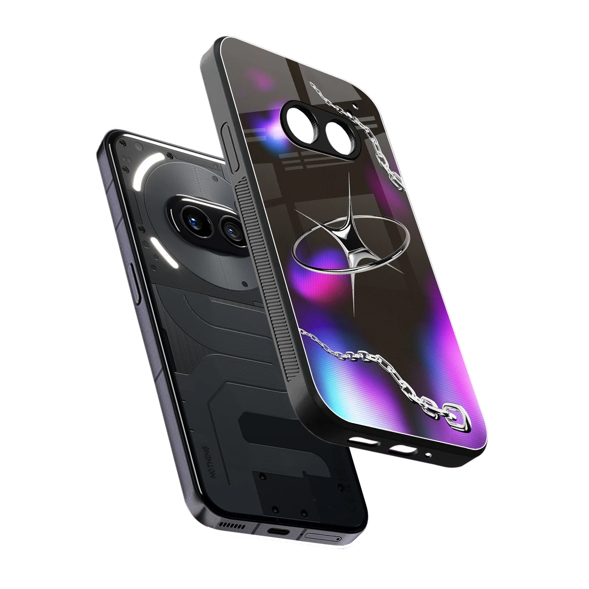 Star Luxe sleek nothing phone 2a cover with tempered glass back and TPU edges