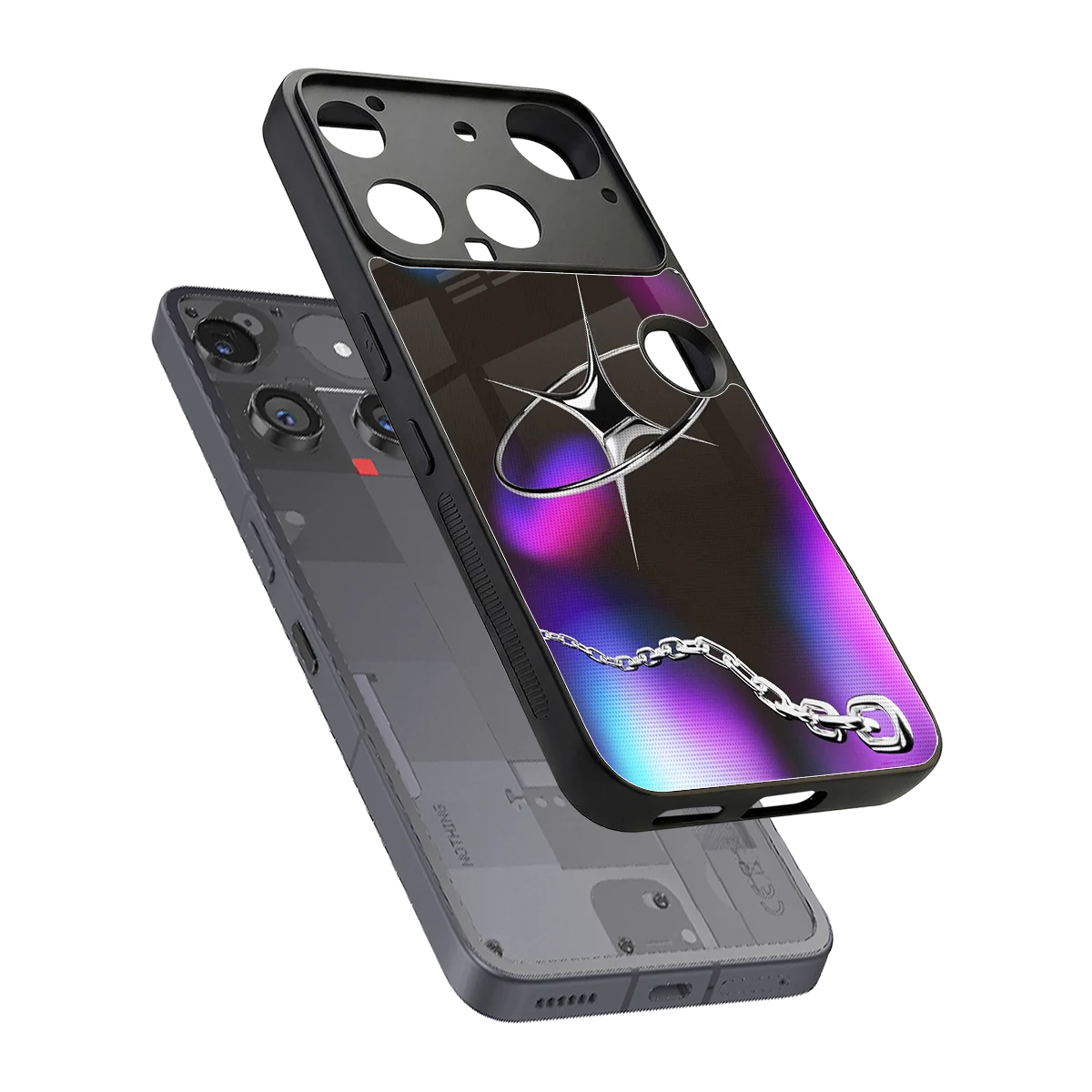 Star Luxe sleek nothing phone 3 cover with tempered glass back and TPU edges