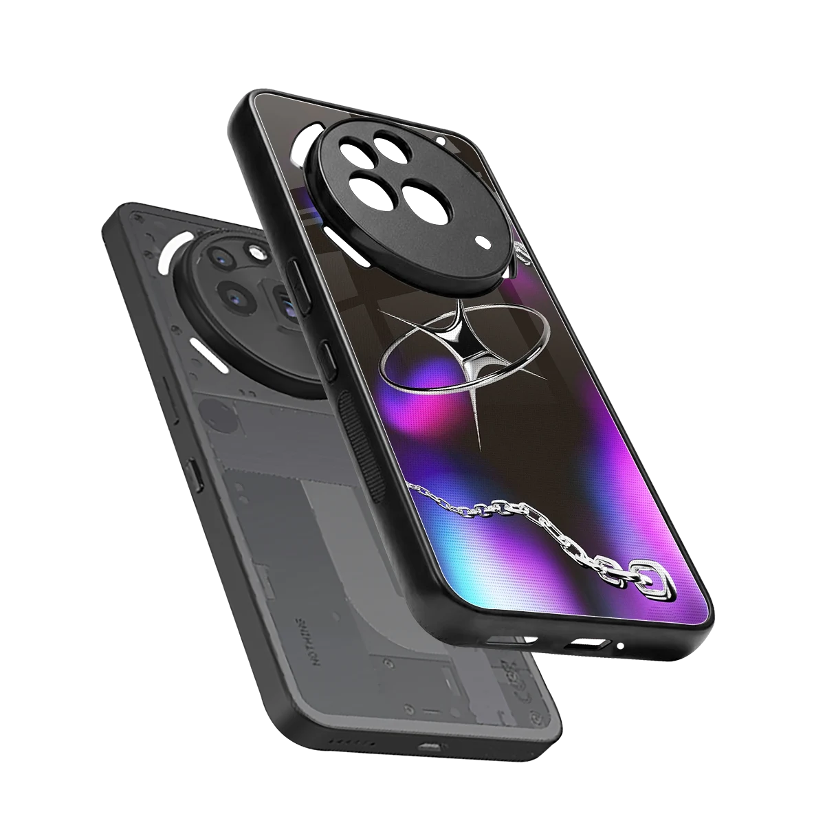 Star Luxe sleek nothing phone 3a pro cover with tempered glass back and TPU edges