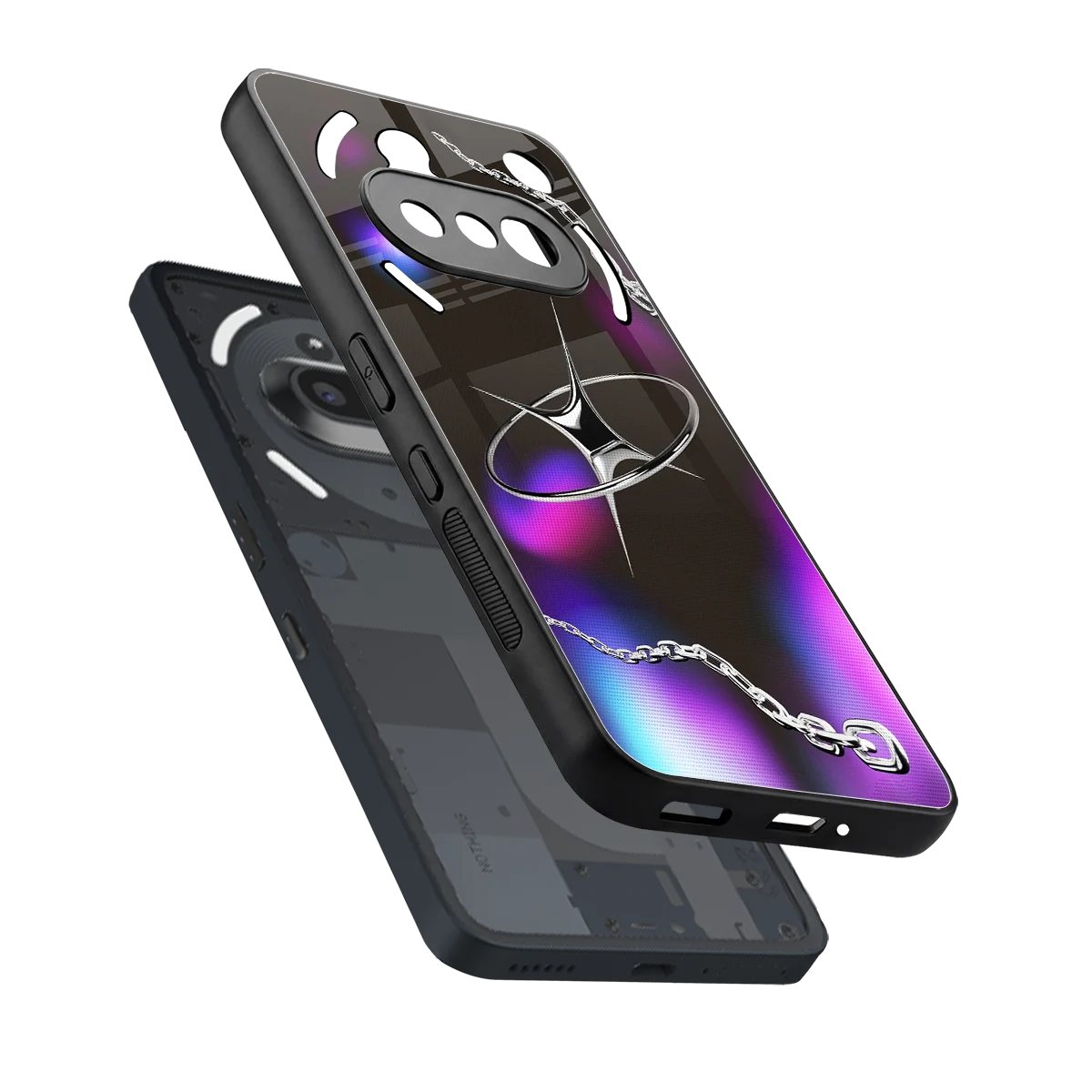 Star Luxe sleek nothing phone 3a cover with tempered glass back and TPU edges