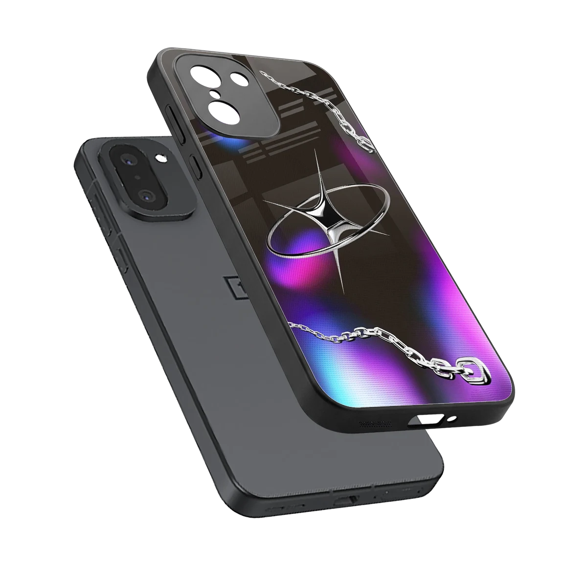 Star Luxe sleek oneplus 15r cover with tempered glass back and TPU edges