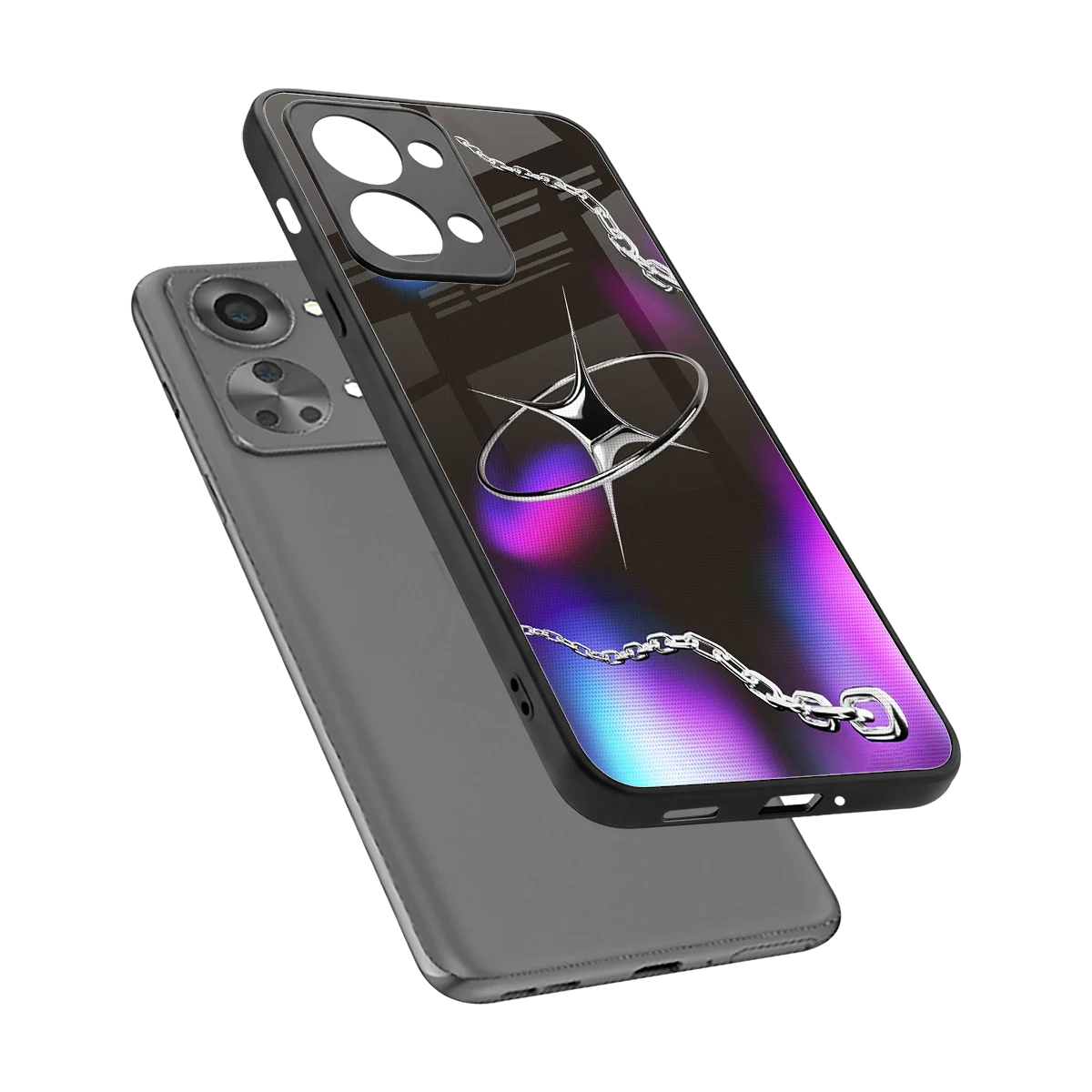 Star Luxe sleek oneplus nord 2t cover with tempered glass back and TPU edges