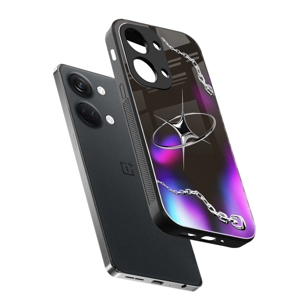 Star Luxe sleek oneplus nord 3 cover with tempered glass back and TPU edges
