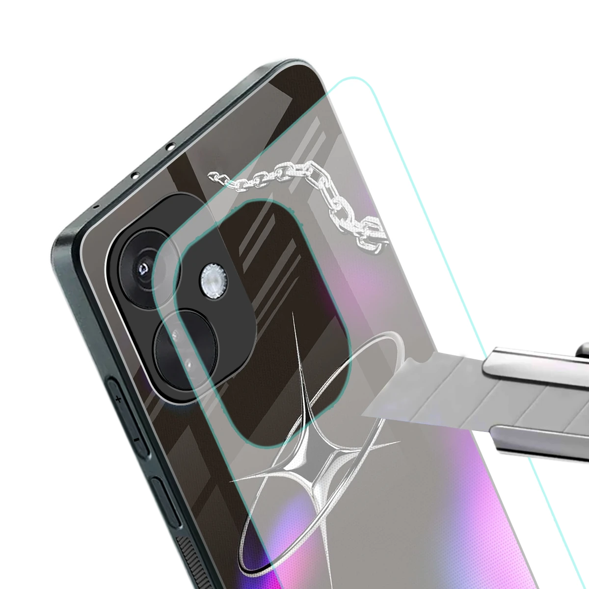 Star Luxe stylish phone case for oneplus nord ce 3 | glossy glass and slim fit