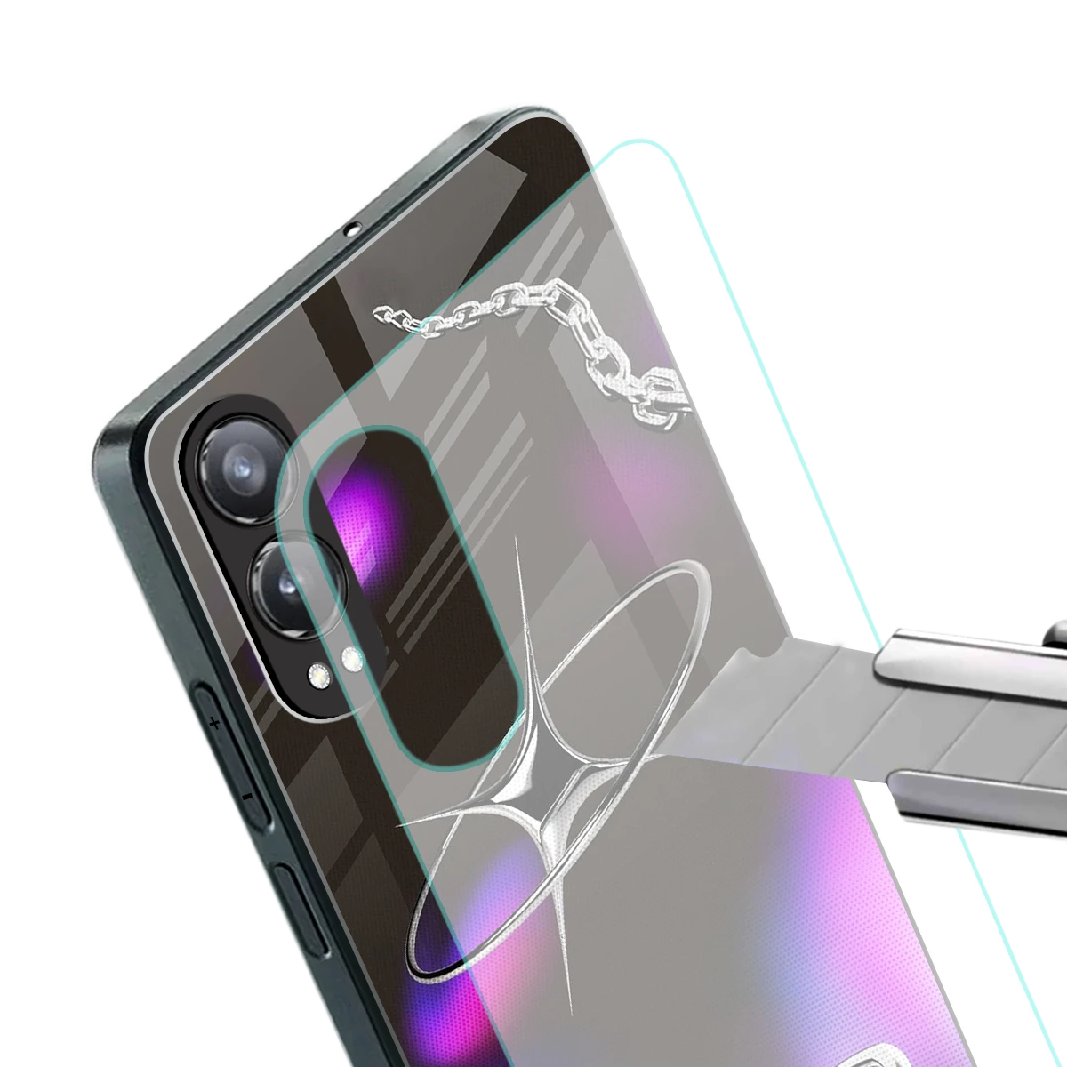 Star Luxe stylish phone case for oneplus nord ce 4 lite | glossy glass and slim fit