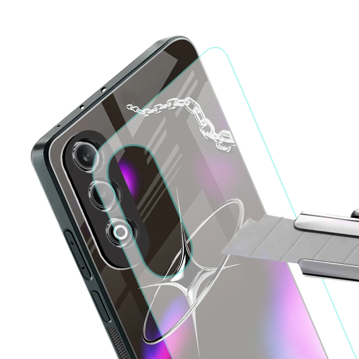 Star Luxe stylish phone case for oneplus nord ce 4 | glossy glass and slim fit