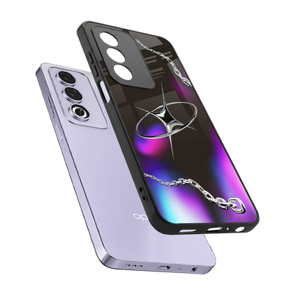 Star Luxe sleek oppo a3 pro cover with tempered glass back and TPU edges
