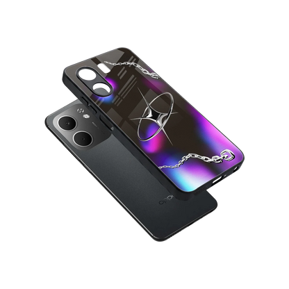 Star Luxe sleek oppo a5x 5g cover with tempered glass back and TPU edges