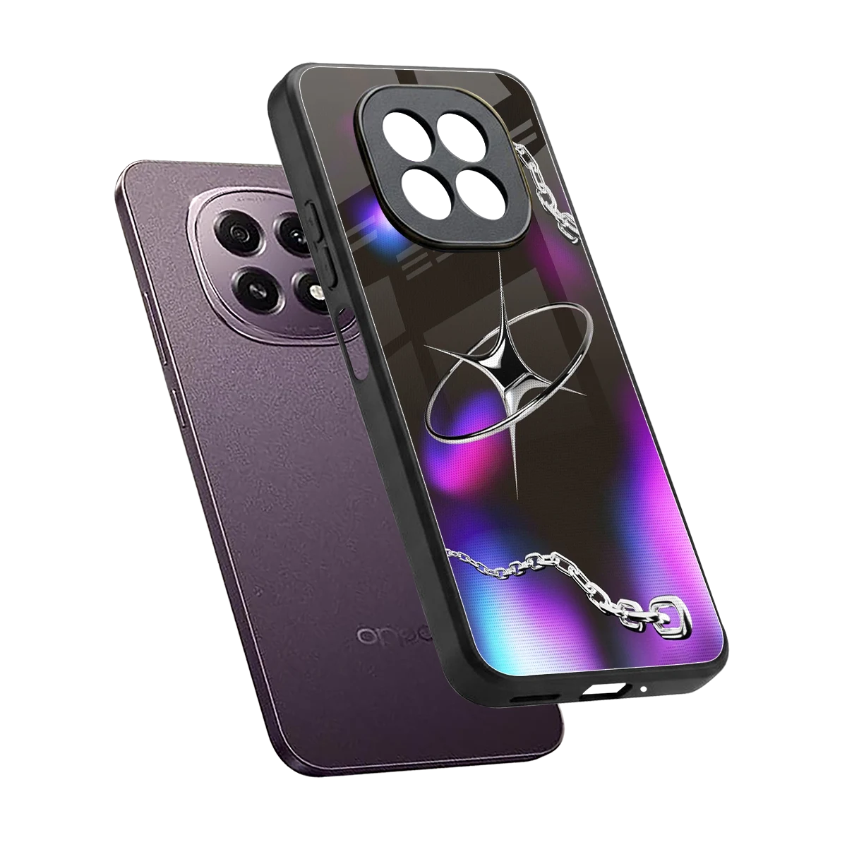 Star Luxe sleek oppo f29 5g cover with tempered glass back and TPU edges