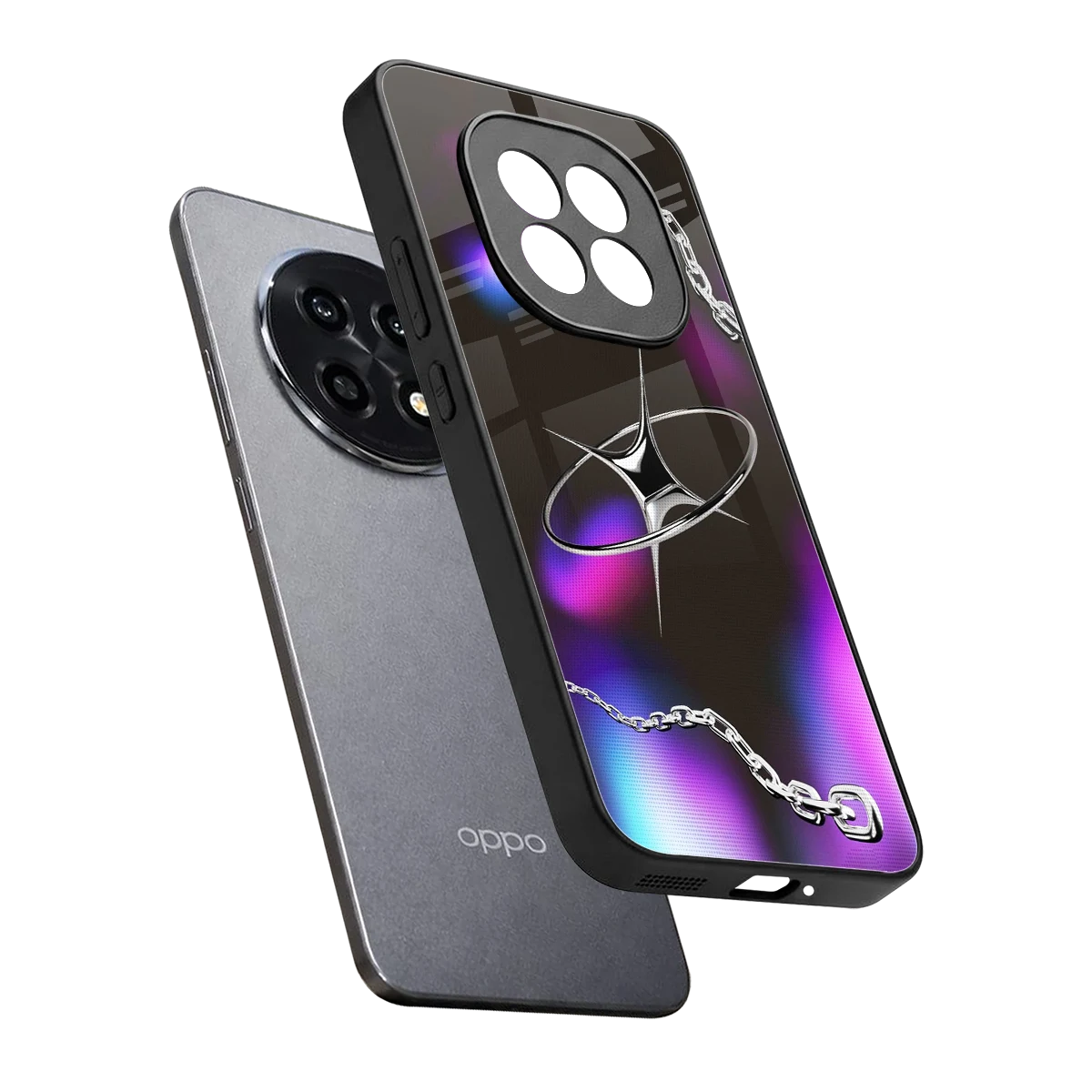Star Luxe sleek oppo f29 pro 5g cover with tempered glass back and TPU edges