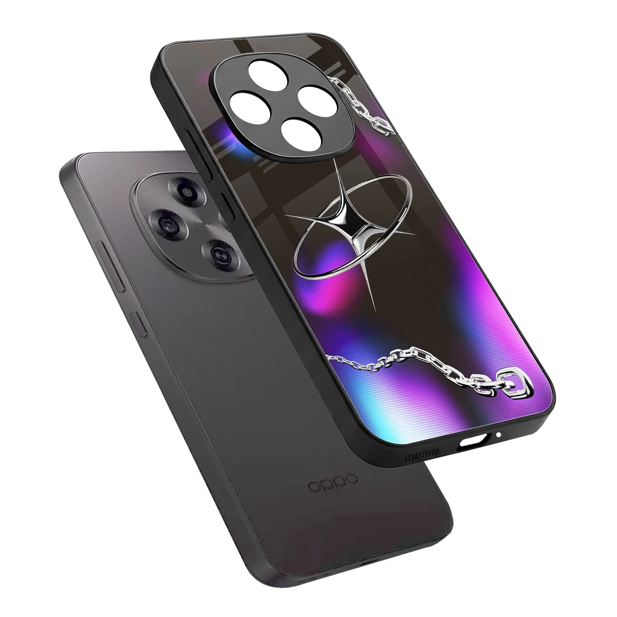 Star Luxe sleek oppo f31 pro 5g cover with tempered glass back and TPU edges
