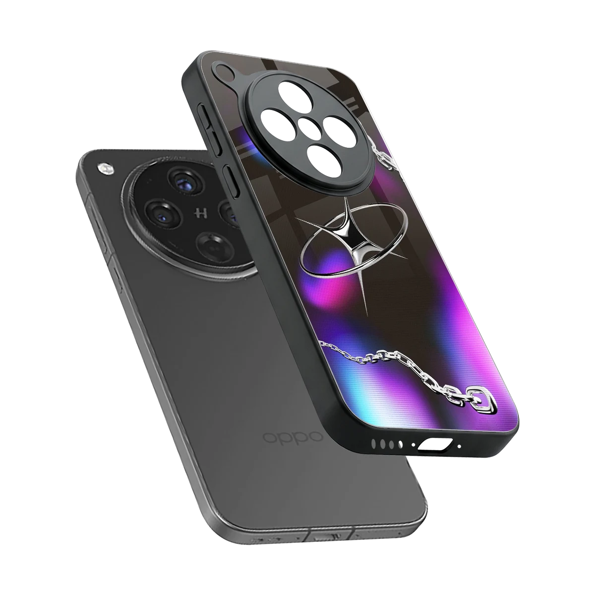 Star Luxe sleek oppo find x8 cover with tempered glass back and TPU edges