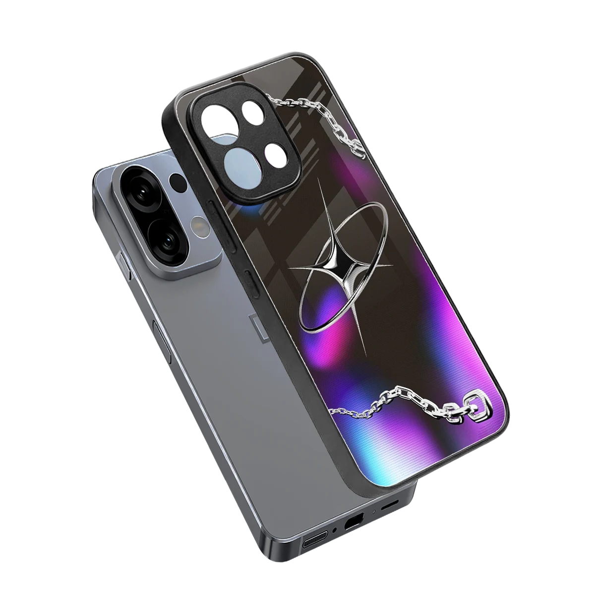 Star Luxe sleek oppo k13 5g cover with tempered glass back and TPU edges