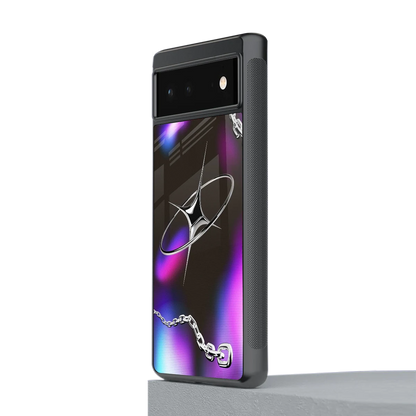 Star Luxe stylish phone case for google pixel 6a | glossy glass and slim fit