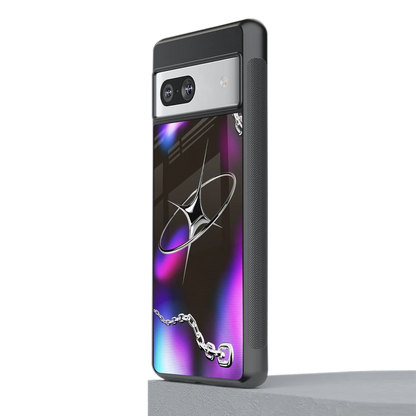 Star Luxe stylish phone case for google pixel 7a | glossy glass and slim fit