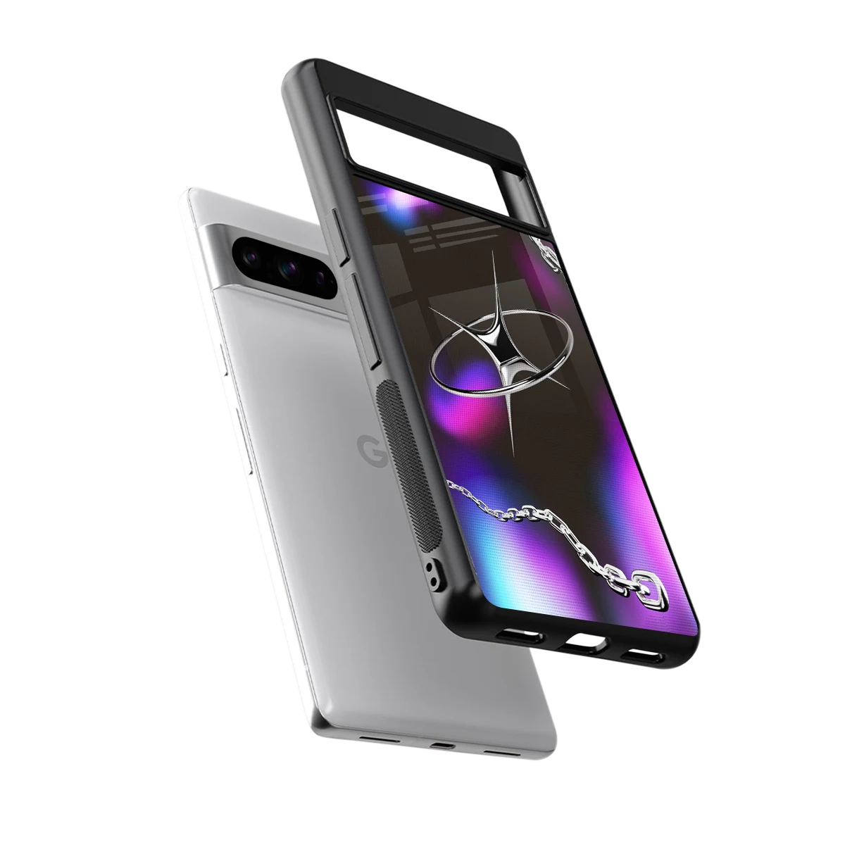 Star Luxe sleek google pixel 8 pro cover with tempered glass back and TPU edges