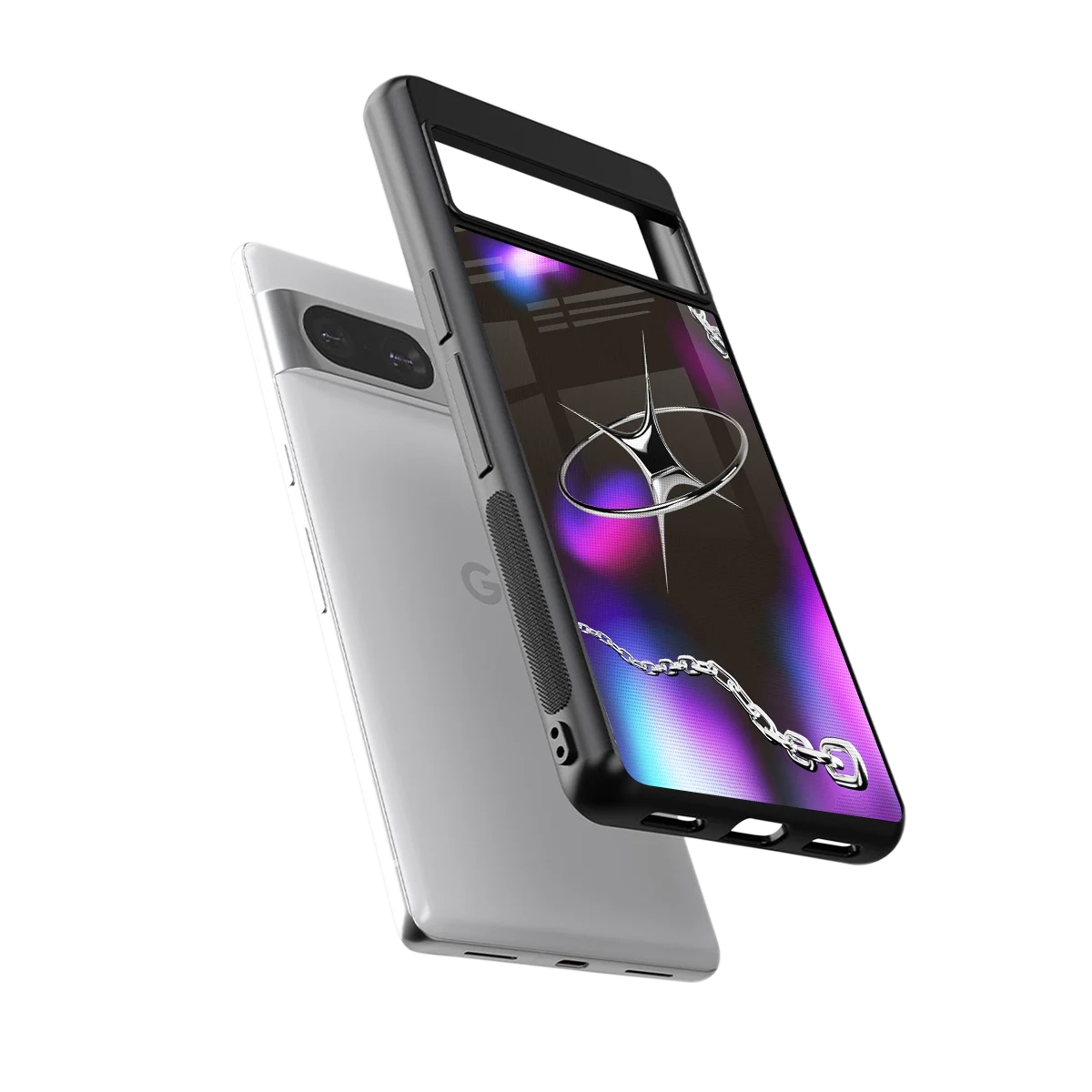 Star Luxe sleek google pixel 8 cover with tempered glass back and TPU edges
