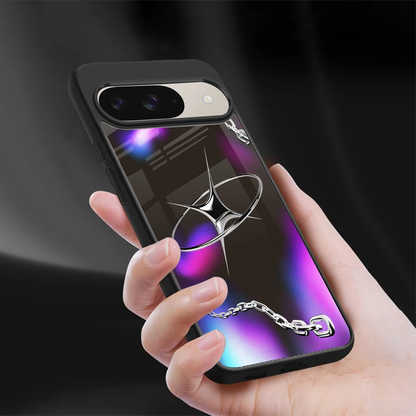 Star Luxe sleek google pixel 9 cover with tempered glass back and TPU edges