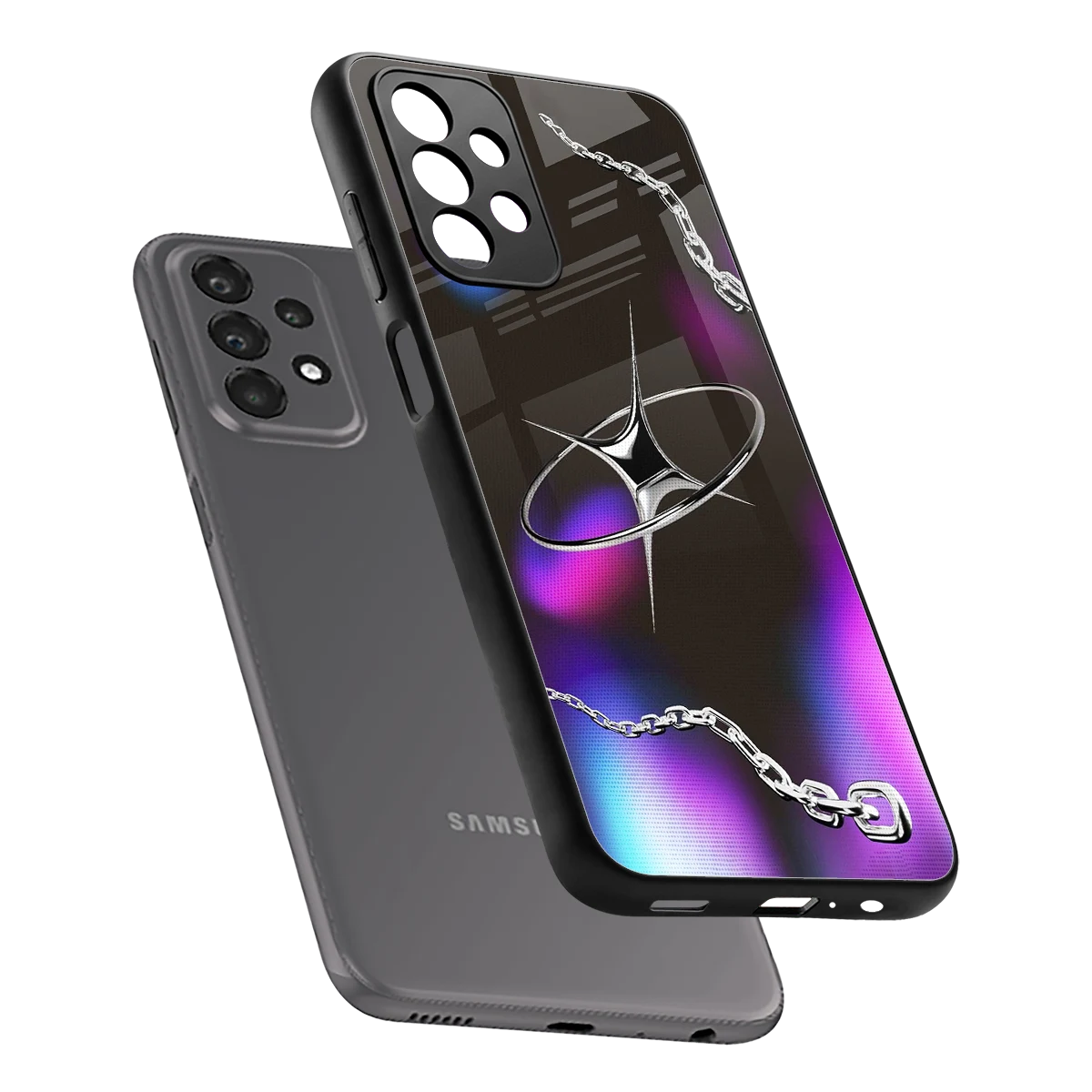 Star Luxe sleek samsung galaxy a23 cover with tempered glass back and TPU edges
