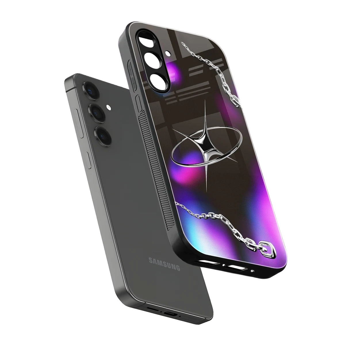 Star Luxe sleek samsung galaxy a55 5g cover with tempered glass back and TPU edges